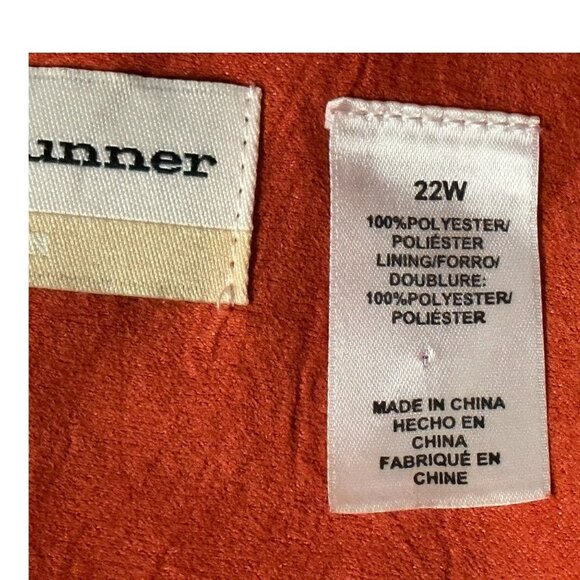 Alfred Dunner Jacket Women’s Orange Faux Suede Lined Studded 22W EUC - Picture 7 of 9